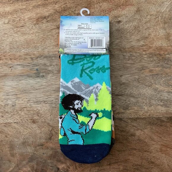 5/$20 NEW 2Pk Adult The Joy of Painting Bob Ross Socks - Picture 3 of 4